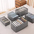Organisers Foldable Warderobe Storage Organiser, Drawer with Dividers Closet Box for Clothes, Jeans, Underwear, Bra, Sock, Ties, T-shirt, Belt, Makeup. 