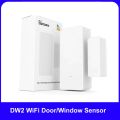 Sonoff DW2 WiFi Wireless Door Window Sensor | Smart Security Alarm | Tuya & eWeLink App | Real-Time Notifications | Home Automation | Battery-Powered | Anti-Theft Alert. 