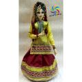 Handmade Dolls Dulhan Pakistani Traditional Dolls . Pakistani souvenirs.  Made with cloth . Collector item. 