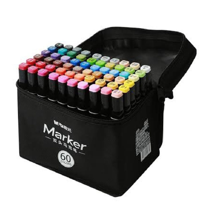 M&G Double side kids markers pack of 60pcs one side broad tip one side fine tip