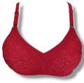 Mahroon Same Embroidery Cotton Bra Braze Comfortable Non Padded Bra For Women, Bras For Ladies Brassiere Smooth & Stretchable Fabric for Women Ladies Girls Undergarments Bra for girls. 