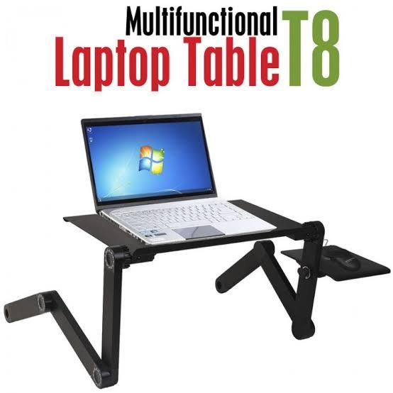Laptop Desk, Laptop Stand for Bed and Sofa, Portable Adjustable Laptop Table Desk Stand with Mouse Pad, Ergonomic Design Lap TV Bed Tray Aluminum Cozy