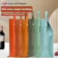 Champagne Bottle Tote Chic Faux Leather Wine Tote for Home Parties Stylish Champagne Bottle Carrier Wine Tote Bag. 