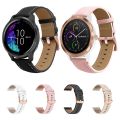 Watch band 20mm Rose Gold Buckle Leather Watch Band For Garmin Venu / SQ / SQ2 / Venu 2 Plus. 