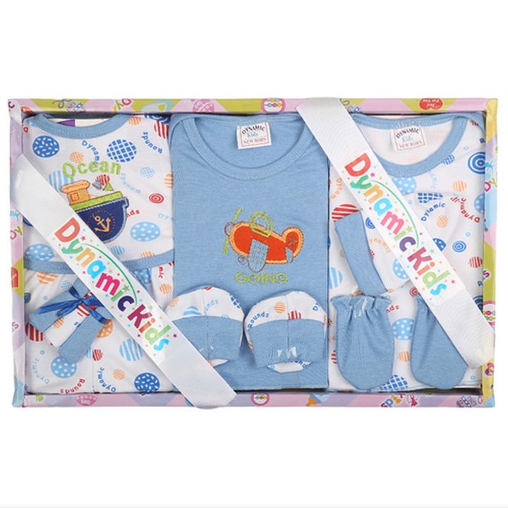 Newborn Baby Gift Set Box 10pcs Baby Clothes Set Blue Daraz.pk