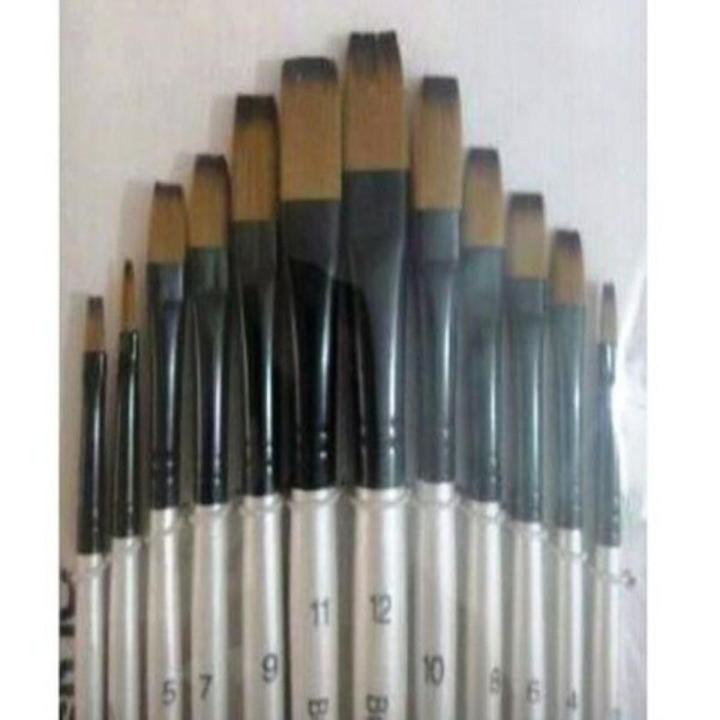 Flat Painting Flat brushes set of 12
