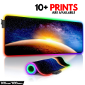 TITANWOLF XXL RGB Gaming Mouse Pad SMALL & Large Size - Extended & Small Led Soft Cloth Mousepad Mat with Non-Slip Rubber Base & 14 Lighting Modes for Gamers, PC Computer, Laptop, Office - (800×300×4mm) - Black - FunBug. 