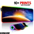 High-Quality XXL RGB Gaming Mouse Pad SMALL & Large Size with Gel Wrist Pad - Extended & Small Led Soft Cloth Mousepad Mat with Non-Slip Rubber Base & 14 Lighting Modes for Gamers, PC Computer, Laptop, Office - (800×300×4mm) - Black - FunBug. 