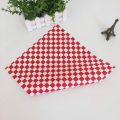 Burger-200 PCS x checkered food packaging papers-Red & White. 