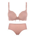 Japan and South KoreabraWomen's Underwear Small Chest Push up No Steel Ring Adjustable Thickened Text Bra Set. 