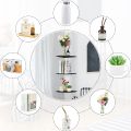 Wall Mounted Floating Corner Shelf Tier Quarter Round Storage Shelf Corner Organizer For Bathroom Hallway. 