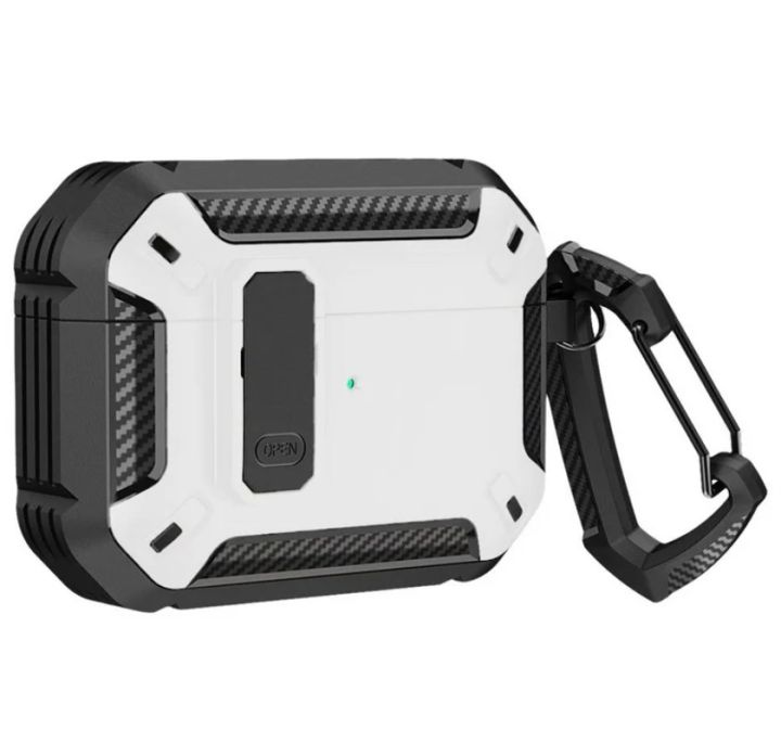 AirPod%20Pro%20Second%20Gen%20Armour%20Case%20High%20Grade%20Rugged%20Carbon%20Fiber%20Shell%20with%20Lock%20Clasp%20&%20Carabiner%20%7C%20Black%20/%20White%20/%20Red%20-%20Image%208