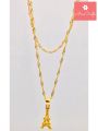 Pack of 2 Artificial Golden Neck Chains and 1 Pendant. 