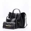3 pcs  Pu Leather Gray Colour Bags For Womens-Shoulder Bags/Hands Bags-. 