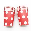 Red Polka Dots Theme Party Decorations Disposable Dot Paper Plates Cups Napkins Tablecloths Banners Baby Shower Party Supplies. 