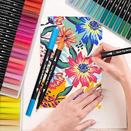 12%20Colour%20Dual%20Tip%20Brush%20Marker%20Pen,%20Colored%20Pen%20Fine%20Point%20Art%20Marker%20&%20Brush%20Highlighter%20Pen%20for%20Adult%20Coloring%20Hand%20Lettering%20Writing%20Planner%20Art%20Supplier(12%20Colors%20Pen%20Set)%20-%20Image%204