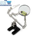 Helping Hand Tool with 5X Magnifying Glass 2 Alligator Clips 360 Degree Rotating Adjustable. 