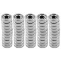 50Pcs Miniature Sealed Metal Shielded Metric Radial Ball Bearing Model: 604 ZZ 4X12X4MM. 