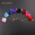 HIGH QUALITY Silk Rose Flower Groom Boutonniere Man Corsage Suit For Wedding Party Decoration. 
