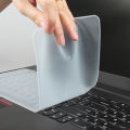 Laptop Keyboard Cover for 15.6" Laptops - Ultra Thin Silicone Waterproof Protector - Clear (Width 14.4" x Height 5.3"). 