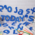 216 Pcs Glitter Bulletin Board Letters for Classroom Numbers Alphabet Poster Board Letters. 