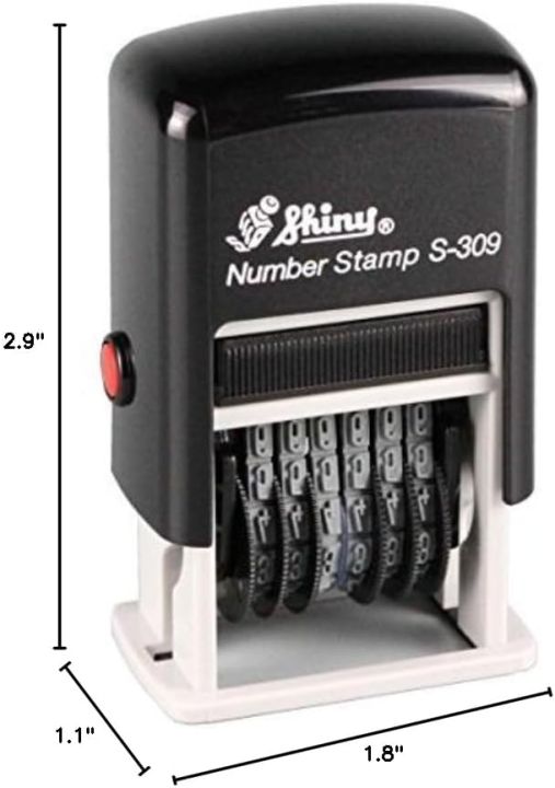 Shiny Self-Inking Numbering Stamp Printy 3mm Digit 6 - 9 - 13 Bands ...