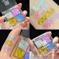 61 Children's Stage Makeup, Nine Colors Eyeshadow Palette, Sein Gel, Glue-Free, Glitter Palette, Glitter Palette, Glitter Makeup, Cosmetics. 