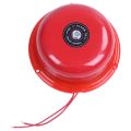 AC 220V 100mm 4 inch Dia Schools  Alarm Round Shape Electric Bell Red. 