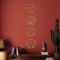 Elite Elegance Medium Size Four Elements Metal Wall Decor, Metal Wall Art, Home Decor, Interior Decoration, Four Elements Symbol, Earth Water Wind Fire, Metal Wall Hanging, Metal Wall Decor For Bedroom, Metal Wall Decoration. 