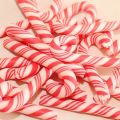 10PCS Christmas Red Cane Soft Pottery Year Candy Cane Decoration. 