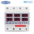 Original Tomzn Voltage Protector TOVPD3-63VAS 3 Phase 63A Din rail adjustable Over Under Voltage current limit protection Relay Protector SYN ASYNC Synchronous Asynchronous. 