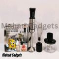 Silver Crest 3000w Hand Blender Set 4 in 1 With Beater and Chopper 3000 Watts Double speed option Stainless Steel Immersion Blender - Egg beater and Milk Frother - Chopper and 600ml Beaker with Lid - Juicer Machine - kitchen. 