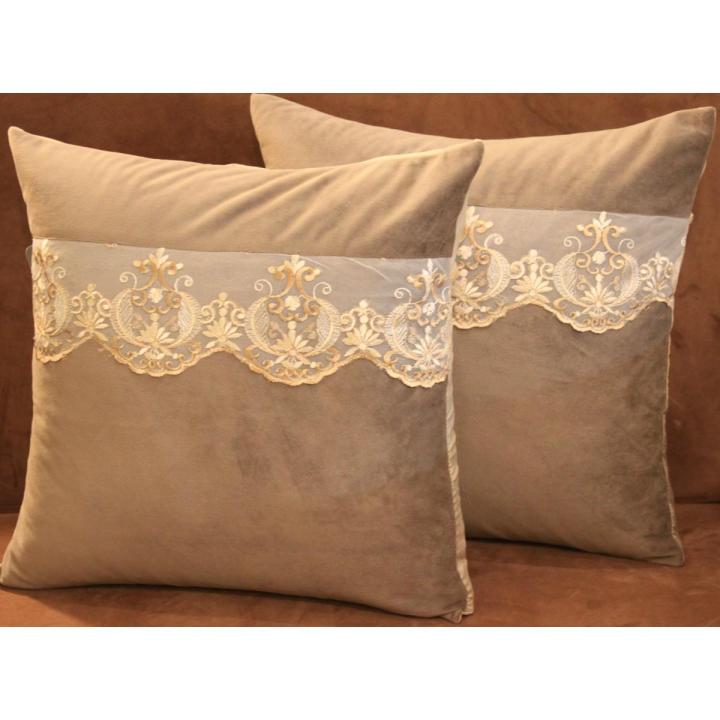 Set Of 2 Cushions Net Sequence