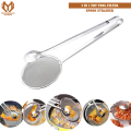 Multi-functional 2 in 1 Fry Tool Filter Spoon Strainer, Frying Mesh Colander, Quick Strain Stainless Steel Tong, Chimta for Fried Food, Unique Frying Mesh Kitchen Tools By Muhandisaan Trading. 