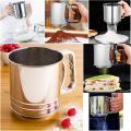 Stainless Steel Semiautomatic Flour/Baking Powder/Chocolate/Pulses Sifters Shaker Strainer/Mugs Design Sifter Shaker Baking Pastry Bake ware Strainer/Baking Tool. 