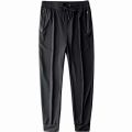 Ice Silk Leggings Men's Summer Thin Mesh Exercise Casual Pants Loose Side Zipper plus Size Air Conditioning Pants. 