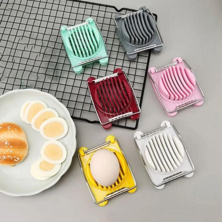 Portable Stainless Steel Boiled Egg Slicer Section Cutter Manual Food ...