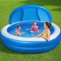 8 Ft+ Bestway Inflatable Summer Days Family Play Swimming Pool For Kids Comfortable Bench Seat Swimming Pool With Vinyl 20 Inch Depth Easy To Use Drain Water Kid Play Fun Party Game Indoor & Outdoor Picnic With Family Easy & Simple Code: 54337. 