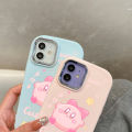 AMORVOR Case for Vivo Y16 Cute Bow-Knot Kirby Back Cover Pattern Luxury Plating Metal Lens Soft Liquid Silicone Case. 