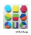 Wooden Geometric Shapes Puzzle Level 3. 