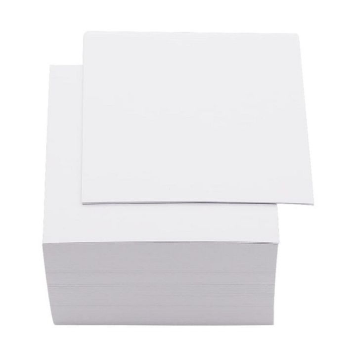 High Quality White Non-Adhesive 3.5" x 3.5" Memo Chit Pad with Card Box - 1 Piece