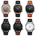 TOMI T101 Casual Fashion Date Quartz Watch For Men Leather Strap Round Dial. 