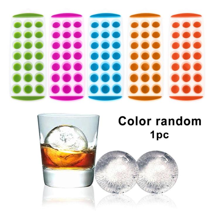 Easy Pop Out ICE CUBE TRAY 21 Round Shape Silicone Mould Jelly Shots/Chocolate Lid Not Included