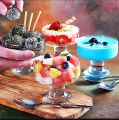 Pack of Two-Imported Fine Quality Clear Glass Desert Serving Bowl. 
