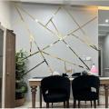 3D Wall Mural Wallpaper Modern Abstract Geometric Golden Lines Wall Cloth Living Room Wall Home Decor. 