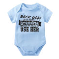 Back Off mam szaloną babcię drukowane śmieszne Body dla dzieci bawełniane Body z krótkim rękawem dla niemowląt chłopcy dziewczęta Onesies pajacyki ubrania. 