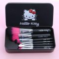 Cute Hello Kitty Black 7 Makeup Brushes Set for Girls & Women Foundation Eye Shadow. 
