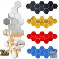 6PCS Hexagon 3D Mirror Wall Stickers Self Adhesive Decorative Acrylic Decals. 