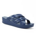 Medicated PU Wedge Slippers For Women | Female Synthetic Leather Slippers For Ladies. 