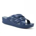 Medicated PU Wedge Slippers For Women | Female Synthetic Leather Slippers For Ladies. 